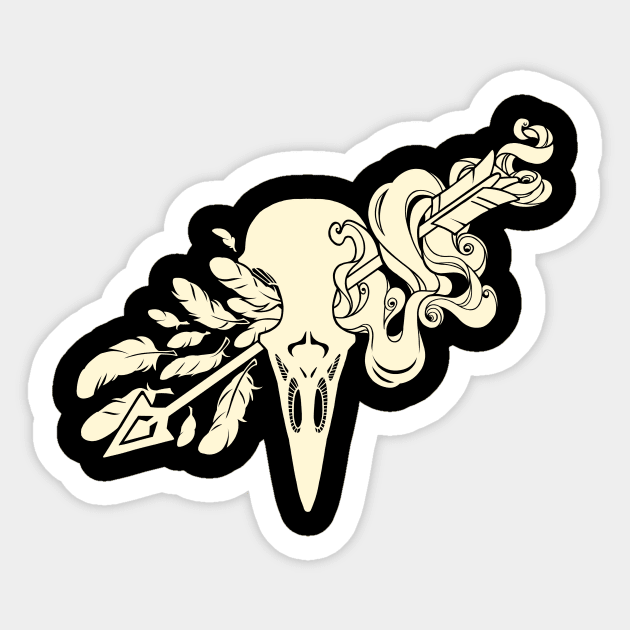 smoke and feathers 1 Sticker by Alienfirst